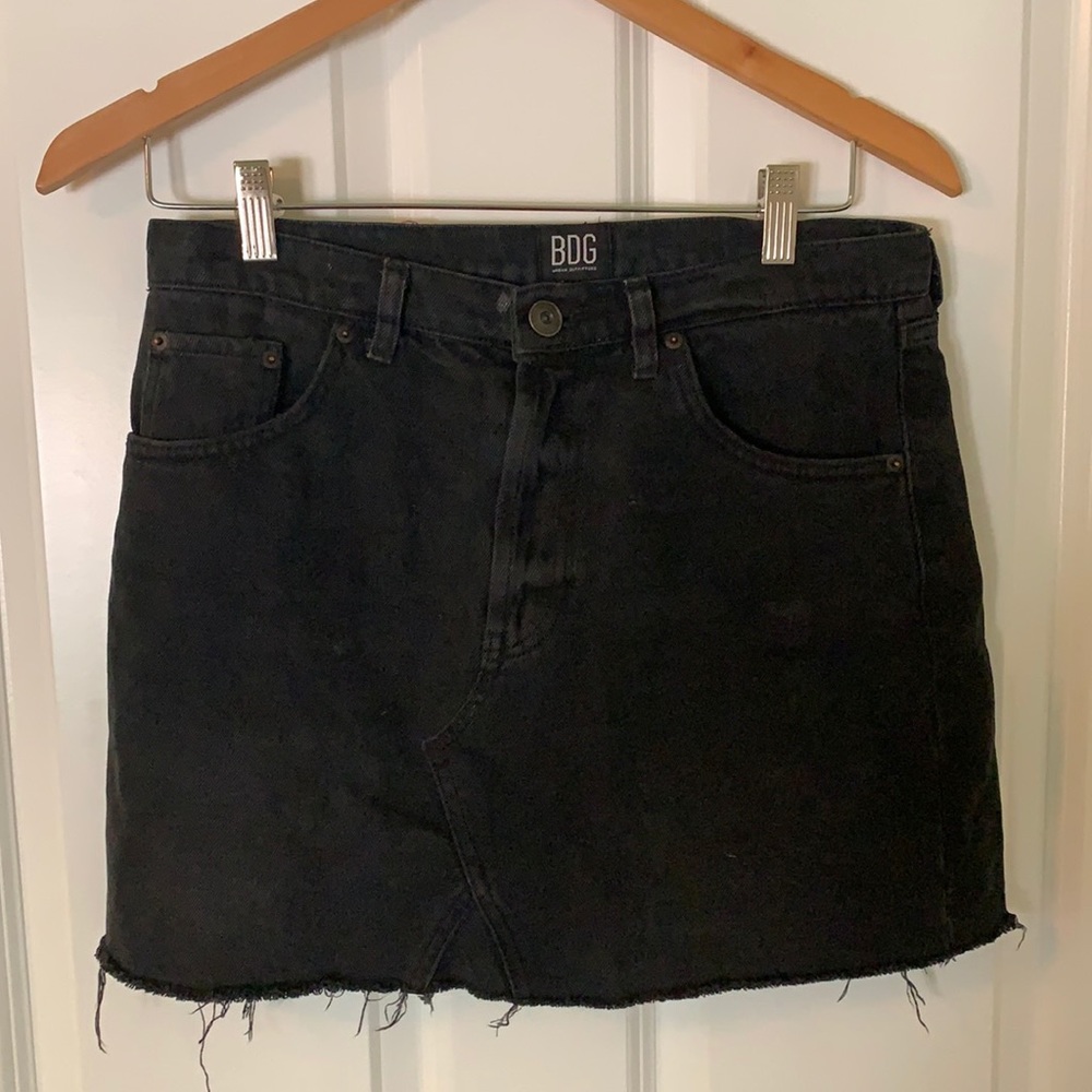 BDG black denim skirt. size M